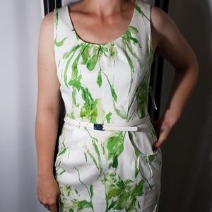 New Comfortable White Green Summer Cotton Dress